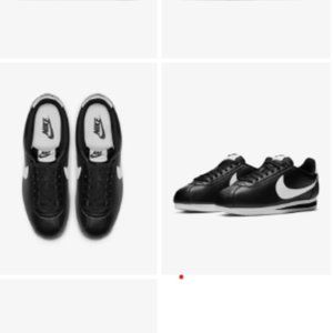 Nike Cortez Black W/White Swoosh